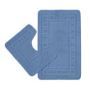 Catherine Lansfield Armoni Bath Mat Set, 2 Piece - Blue