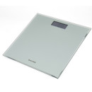 Sleek digital scale, silver with a black LCD display, and "SALTER" logo at the bottom. Minimalist design with a modern, clean aesthetic.