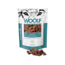 Woolf duck chunkies dog treats in resealable pouch, natural complementary snack for dogs, soft bite-sized duck cubes