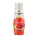 Bottle of SodaStream Classics Red Berries sparkling drink mix with no sugar, vitamins, and minerals, makes about 9 litres.