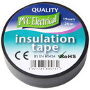 Ultratape PVC Electrical Insulation Tape in black, 19mm x 20m, RoHS compliant with CE certification.