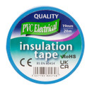 Ultratape blue PVC electrical insulation tape 19mm x 20m, RoHS and UKCA certified, for safe electrical insulation.