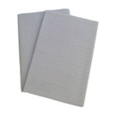 Two rectangular sheets of white self-adhesive hook and loop pads with a textured finish.