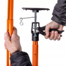 A close up view of a Tactix Extendable Ceiling Support on a white background