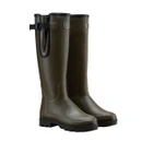 A view of a pair of women's Le Chameau Vierzonord Neoprene Lined Wellington Boots on a white background