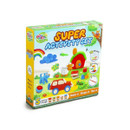 Dough-Tastic Super Activity Set with five coloured dough pots, moulds, presses and tools for creative play — fun modelling kit for kids to shape, mix and make colourful creations.
