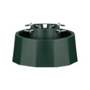 A view of a large Christmas tree stand on a white background