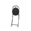 A view of a folded mosaic design bistro garden furniture set chair on a white background