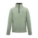 A view of a light sage Regatta fleece on a white background