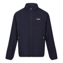 A view of a navy Regatta full zip fleece on a white background