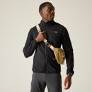A front view of a black full zip Regatta fleece on a white background