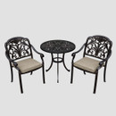 Bramblecrest Venice 2 Seater Aluminium Garden Furniture Bistro Set