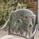 Bramblecrest Venice 6 Seater Aluminium Garden Furniture Dining Set with 3m Parasol & Base