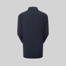 Back view of the Navy long-sleeve roll-neck top showing the smooth, seamless design and raglan sleeve construction.