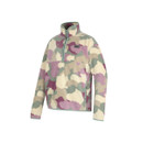 Glacier Green Abstract Print half-zip fleece, angled product view on a white background.