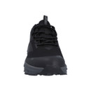 Front view of black Hi-Tec Fuse trail shoe featuring reinforced toe protection and lace-up fastening
