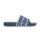 Alternate side view of navy Orla Kiely x Regatta slide sandal.”