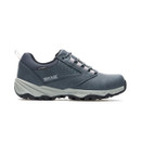 Left side view of Regatta low walking shoe with cushioned sole and grip outsole