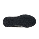 Black rubber outsole of Regatta walking shoe with deep grip tread