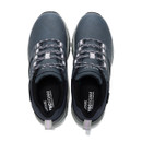 Top view of dark grey Regatta walking shoes with cushioned insoles and lace fastening