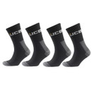 A view of a pack of 4 JCB grey work socks on a white background