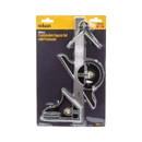 Packaging of a 300mm combination square set with protractor, featuring a metallic ruler, protractor, and square tool, on a yellow and black card.