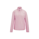 Women’s lilac half-zip fleece top, front view.