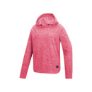 Pink marl hooded sweatshirt shown on a plain background, three-quarter view.