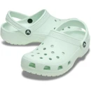 Mint green Crocs Classic Clog with ventilation holes and pivoting heel strap, shown at a three-quarter angle on a white background.