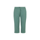 Front product shot of green cropped trousers on a plain white background.