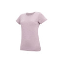 Women’s light lilac marl short-sleeve T-shirt, angled front view.