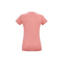 Peach marl women’s short-sleeve crew-neck T-shirt, back view.