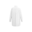 White long-sleeve button-through shirt, back view.
