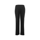 Rear view of black women’s walking trousers on a white background.
