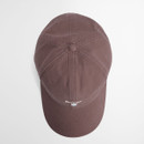 A brown baseball cap photographed from above on a white background. It features stitching and the word "Barbour" in white on the front, conveying a simple, casual style.