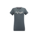 Front view of the women’s slate-grey “Nature” graphic T-shirt on a white background.