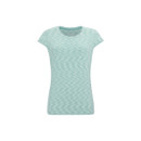 Green marl women’s T-shirt with a round neck and short sleeves, shown on a white background.