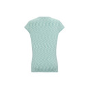 Green marl women’s T-shirt with short sleeves and a round neck, shown on a white background.