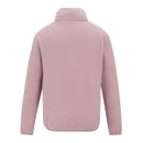 Light pink fleece jacket viewed from the back, featuring a high collar and long sleeves. The fabric appears soft, conveying a cosy, warm feel.