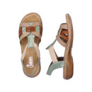 Multi-strap sandal shown from top and side angles on a white background.