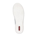 Outsole view of the trainer showing the white tread pattern and Rieker logo.