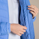 Close-up of blue Craghoppers jacket inner security pocket and lining detail.