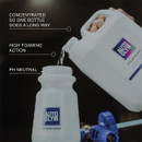 Autoglym Polar Blast poured into a Polar Blaster bottle, with on-image text: “Concentrated so one bottle goes a long way”, “High foaming action” and “pH neutral”.