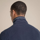 Close-up of the back of the fleece collar, showing Craghoppers branding and contrast trim.