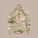 Patterned Craghoppers half-zip fleece shown from the front on a plain background, with stand collar and chest branding.
