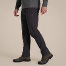 Male model walking in Black Pepper Craghoppers Nosi Pro Trouser III, side view.