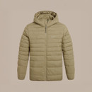 Cardamom hooded insulated jacket laid flat on a plain background, showing the full front with zip fastening.