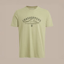Men’s Craghoppers short sleeve T-shirt in bay leaf green with chest logo graphic.