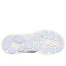 The image shows the sole of a shoe featuring light blue, rounded pads in various sizes with textured patterns, set against a white background.