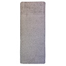Rectangular door runner with a repeating diamond pattern in gray and white. The intricate geometric design adds a modern, elegant touch, conveying sophistication.